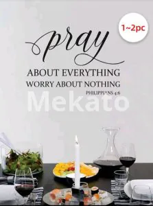 1pc Bible Verse Stickers 4:6 Inspirational Quote Wall Sticker Christian Jesus Adhesive Wall Art Mirror Stickers Waterproof Decal Stickers For Bedroom, Living Room Home Decor,Stickers,Wall Decal, Vinyl Decal For Home Decorations,Spring Decoration Items Refresh Your Home,Rama Decoration Stickers Gifts Birthday Graduation