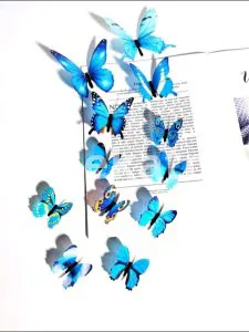 12pcs Butterfly Sticker, Colorful 3D Butterfly Wall Art For Home Decor, Stickers, Wall Decal, Vinyl Decal For Home Decorations, Spring Decoration Items Refresh Your Home, Rama Decoration Stickers